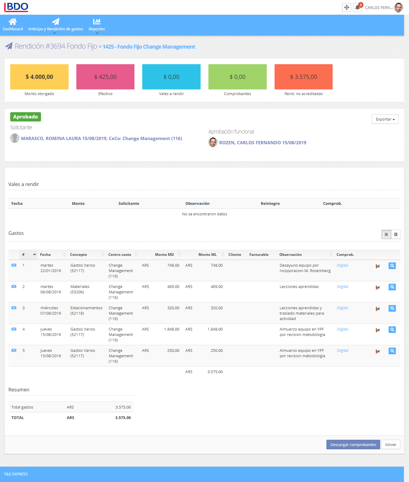 ***NOVEDAD*** Nuevo módulo T&E FONDO FIJO / CAJA CHICA